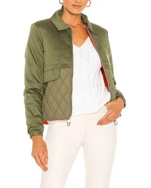 Special Discount "Lori" mixed Media Bomber Jacket