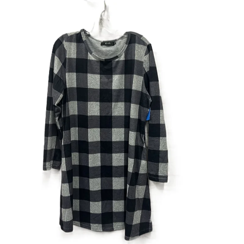 Instant Discount Dress Casual Short By Mirol In Plaid Pattern, Size: Xl