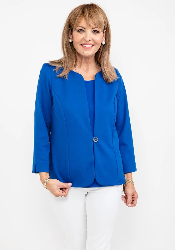 Sneak Peek Sale Leon Collection Single Button Short Jacket, Royal Blue
