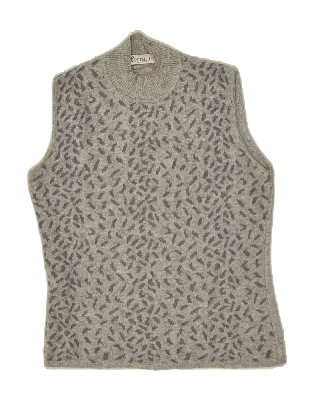 Big Savings FERRANTE Womens Vest Tank Top UK 12 Medium Grey Wool