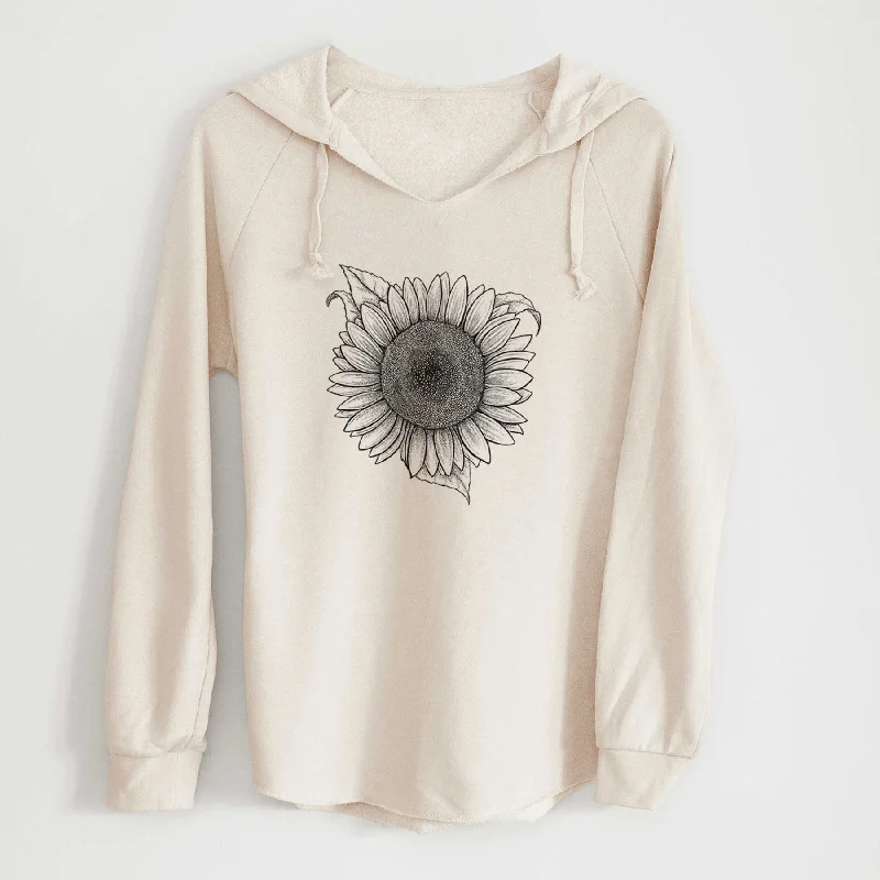 Closeout Sale Lemon Queen Sunflower - Helianthus Annuus - Cali Wave Hooded Sweatshirt