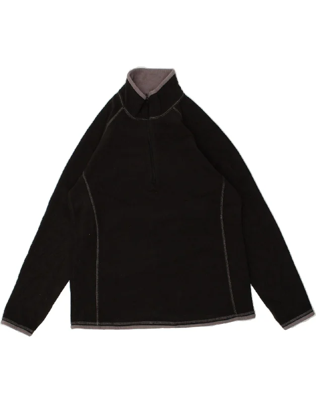 Discount Deals MOUNTAIN WAREHOUSE Womens Zip Neck Fleece Jumper UK 16 Large Black