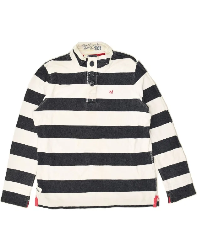 Special Price CREW CLOTHING Womens Button Neck Sweatshirt Jumper UK 14 Large  Navy Blue