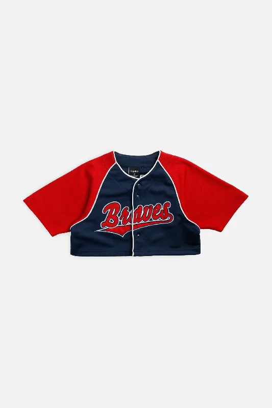 New Deals Rework Crop Atlanta Braves MLB Jersey - XS