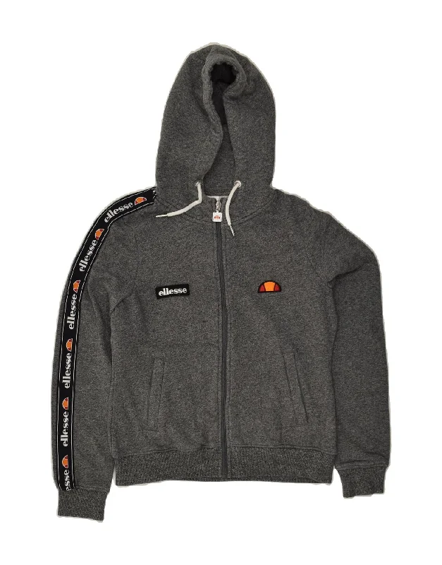 Special Discount ELLESSE Womens Zip Hoodie Sweater UK 8 Small Grey Cotton