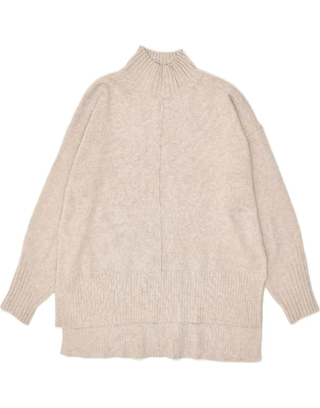 Mega Deal OASIS Womens Loose Fit Turtle Neck Jumper Sweater UK 14 Medium Grey Cotton Mega Deal OASIS Womens Loose Fit Turtle Neck Jumper Sweater UK 14 Medium Grey Cotton