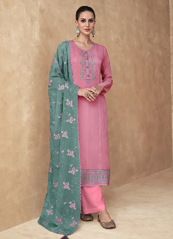Holiday Sale Pink Sequence Embroidery Salwar Kameez