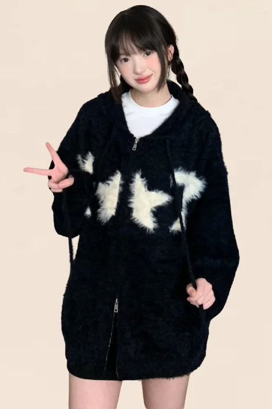 Limited Edition Fluffy Star Zip-Up Jacket