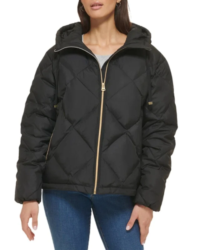 Savings Bonanza Essential Diamond Quilted Puffer Jacket