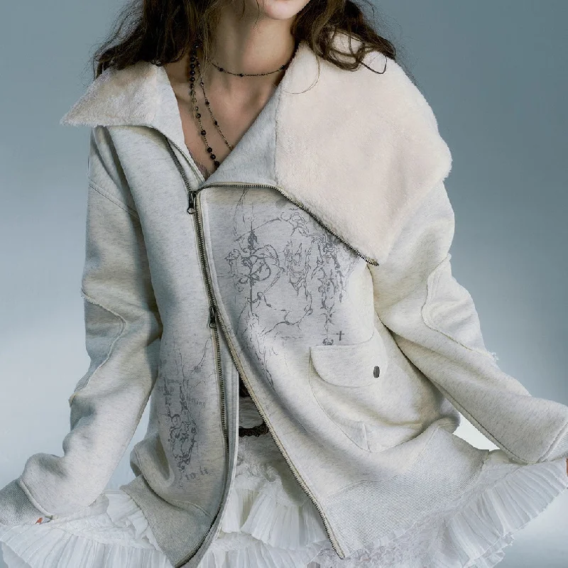 Bargain Prices Angel Sketch Fleece Jacket