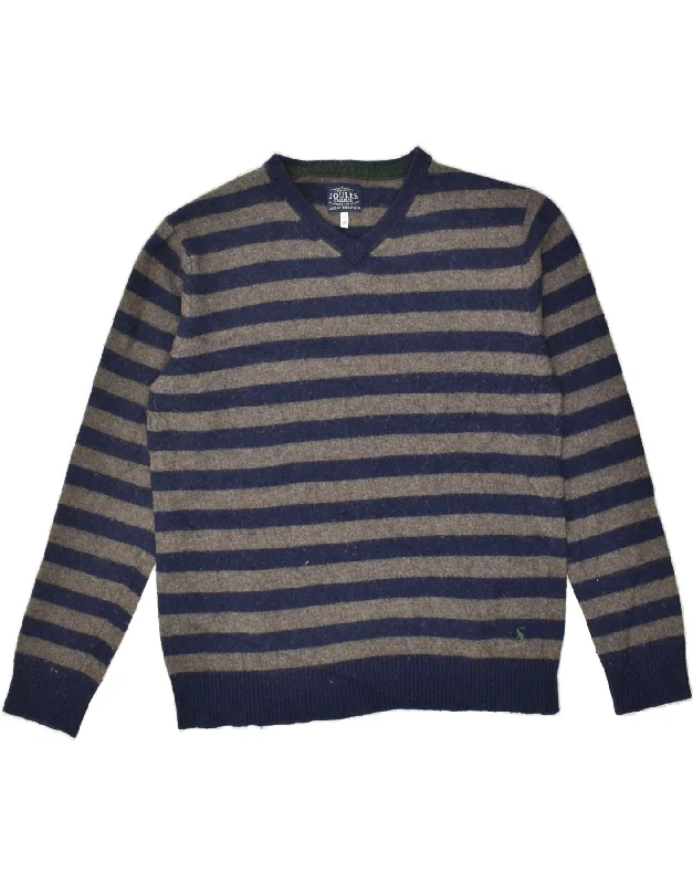 Factory Direct Sale JOULES Womens V-Neck Jumper Sweater UK 16 Large Grey Striped Wool Factory Direct Sale JOULES Womens V-Neck Jumper Sweater UK 16 Large Grey Striped Wool