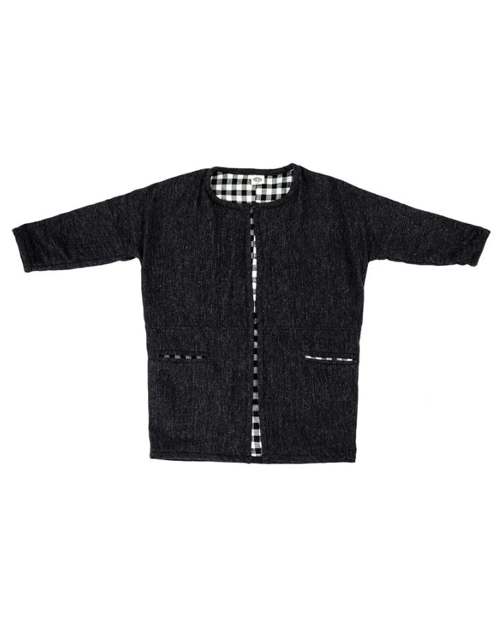 Stock Clearance Punkwasp Chore Coat - Black & White Gingham