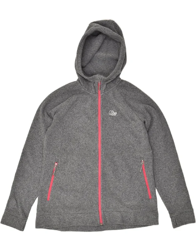 Epic Deals VINTAGE Womens Zip Hoodie Sweater UK 16 Large  Grey Polyester