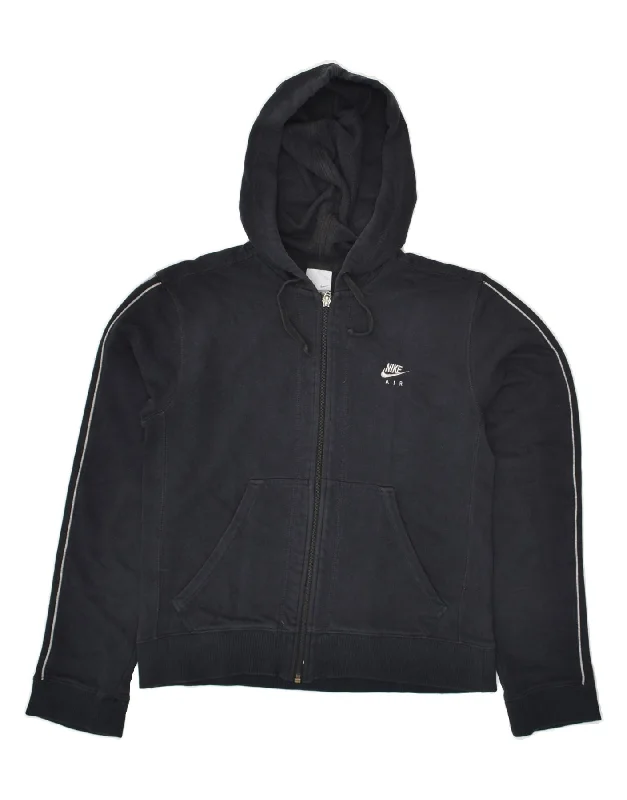 Daily Deals NIKE Womens Zip Hoodie Sweater UK 14 Large Black