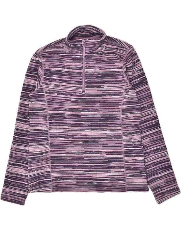 Price Buster MOUNTAIN WAREHOUSE Womens Full Zip Fleece Jumper UK 14 Large Purple