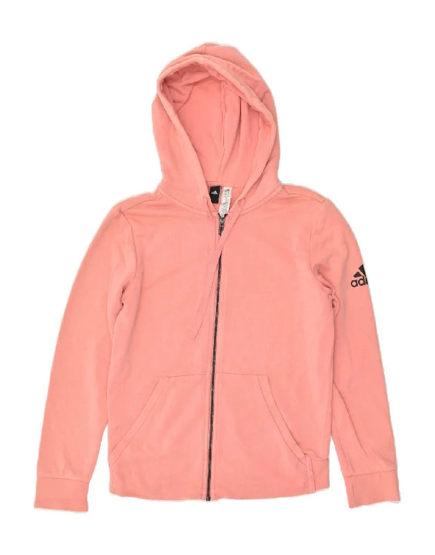 Early Access ADIDAS Womens Zip Hoodie Sweater UK 12/14 Medium Pink