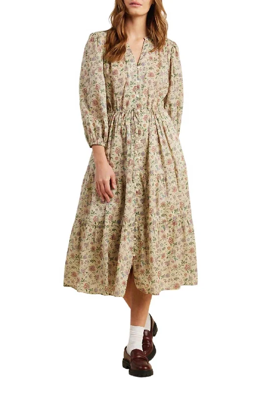 Closeout Sylvie Dress In Herbarium Print