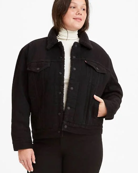 Friends and Family Sale "Ex-Boyfriend Trucker" Sherpa Jacket