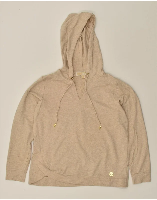 Must-Have Deals MICHAEL KORS Womens Hoodie Jumper UK 14 Medium Beige Pinstripe