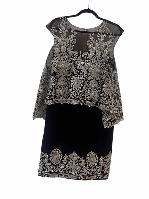 Extra Savings Marchesa Notte black and amber Size 6 Dress