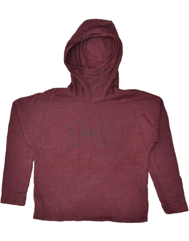 Price Meltdown UNDER ARMOUR Womens Hoodie Jumper UK 14 Medium Maroon