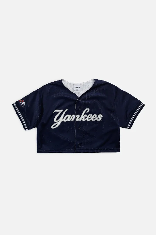 Holiday Sale Rework Crop NY Yankees MLB Jersey - S
