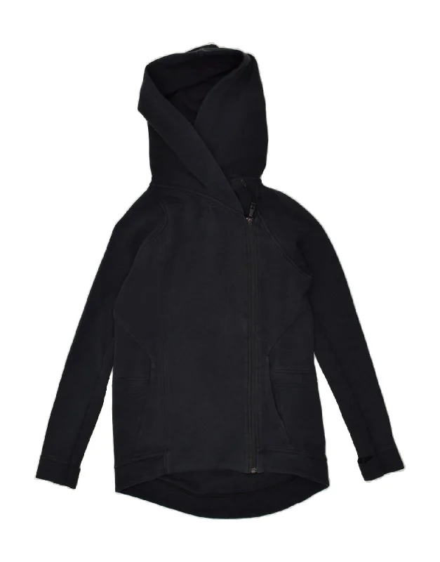 Lowest Price NIKE Womens Zip Hoodie Sweater UK 6 XS Blue Cotton