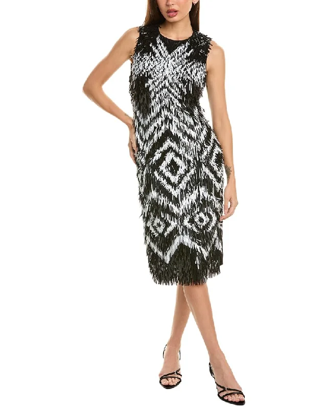 Unmissable Offer Alberta Ferretti Sequin Fringe Midi Dress