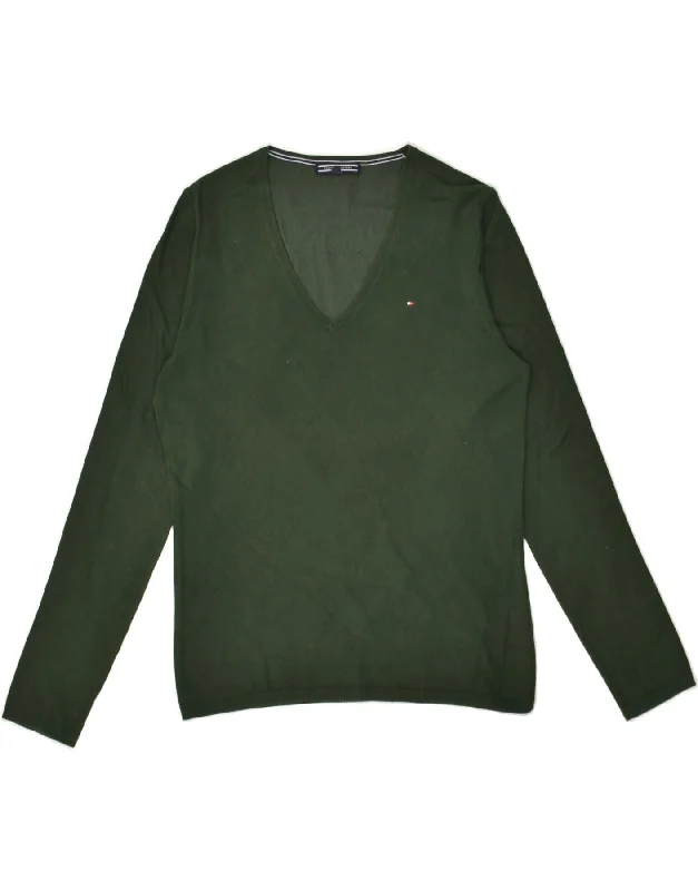 Exclusive Savings TOMMY HILFIGER Womens V-Neck Jumper Sweater UK 10 Small Green Cotton Exclusive Savings TOMMY HILFIGER Womens V-Neck Jumper Sweater UK 10 Small Green Cotton
