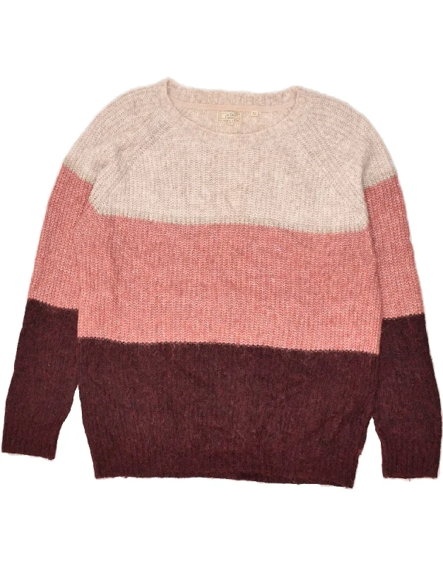 Blowout Deals FAT FACE Womens Boat Neck Jumper Sweater UK 16 Large Multicoloured
