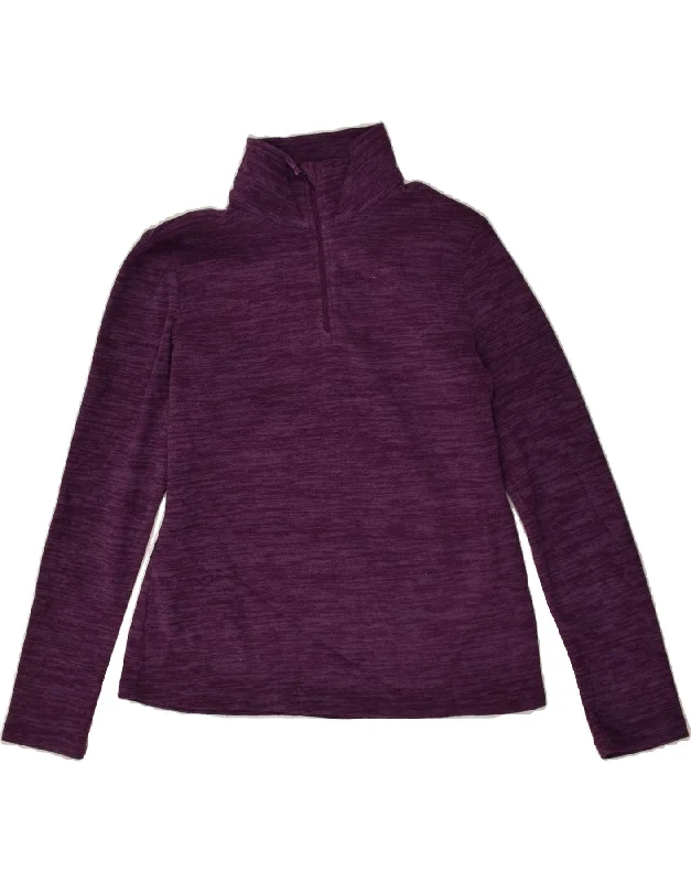 Low Prices MOUNTAIN WAREHOUSE Womens Zip Neck Fleece Jumper UK 12 Medium Purple