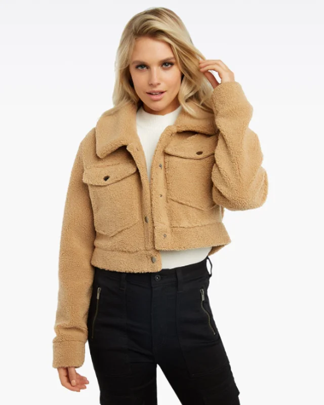 Flash Sale Cropped Sherpa Jacket