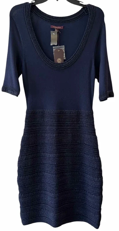 Value Deals Marchesa Voyage Navy Blue Size L Dress