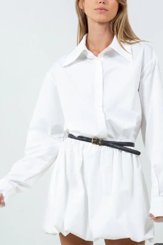 Deal Frenzy Marsella Poplin Balloon Skirt Dress