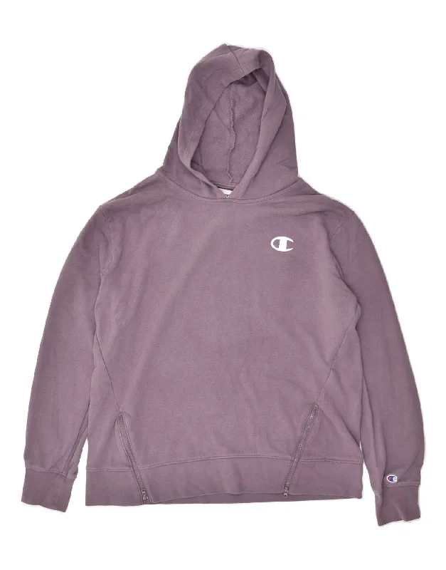 Exclusive Online Offer CHAMPION Womens Hoodie Jumper UK 14 Medium Purple