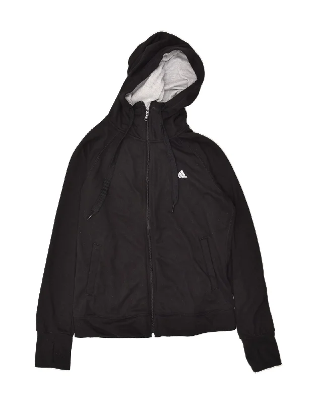 Exclusive Offers ADIDAS Womens Climalite Zip Hoodie Sweater UK 12-14 Medium Black Polyester Exclusive Offers ADIDAS Womens Climalite Zip Hoodie Sweater UK 12-14 Medium Black Polyester