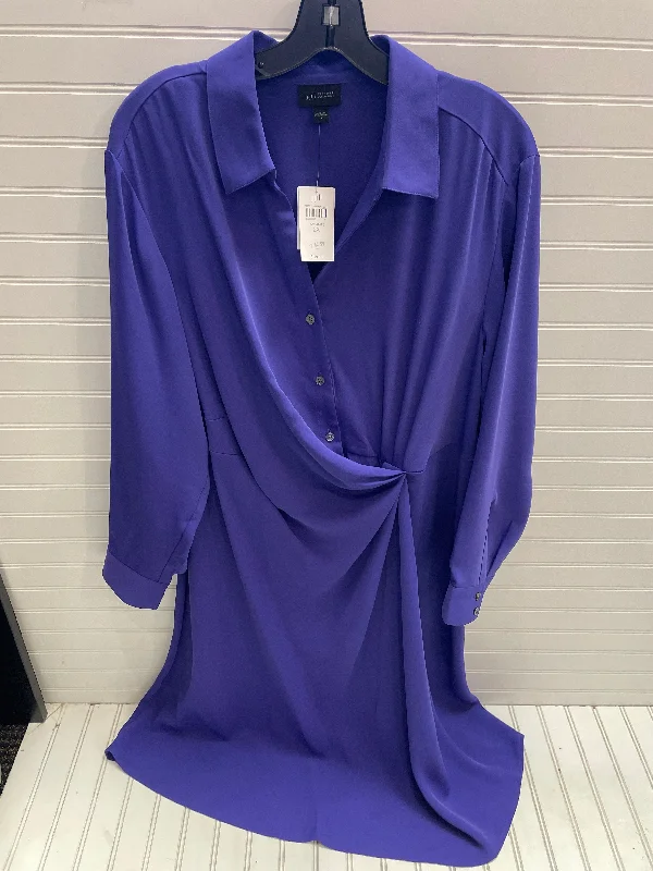 Price Reduction Dress Casual Midi By J. Jill In Purple, Size: 2x