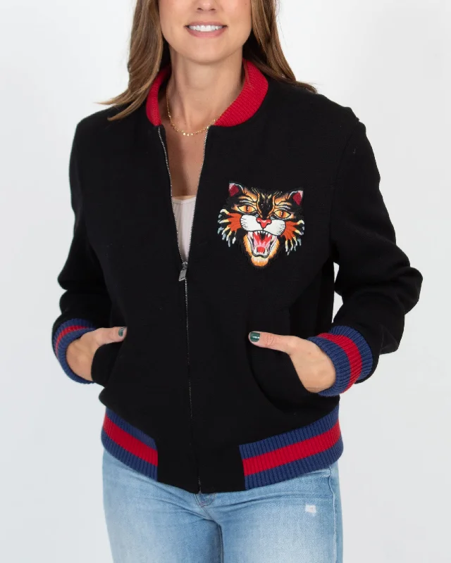Exclusive Deal "Angry Cat Wool Varsity" Unisex Jacket