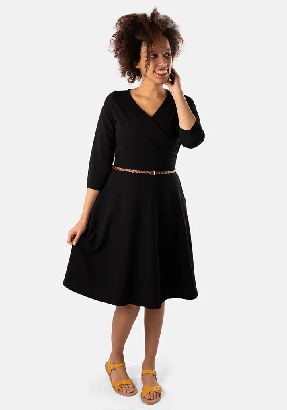 Exclusive Offers Kaira Black Wrap Dress
