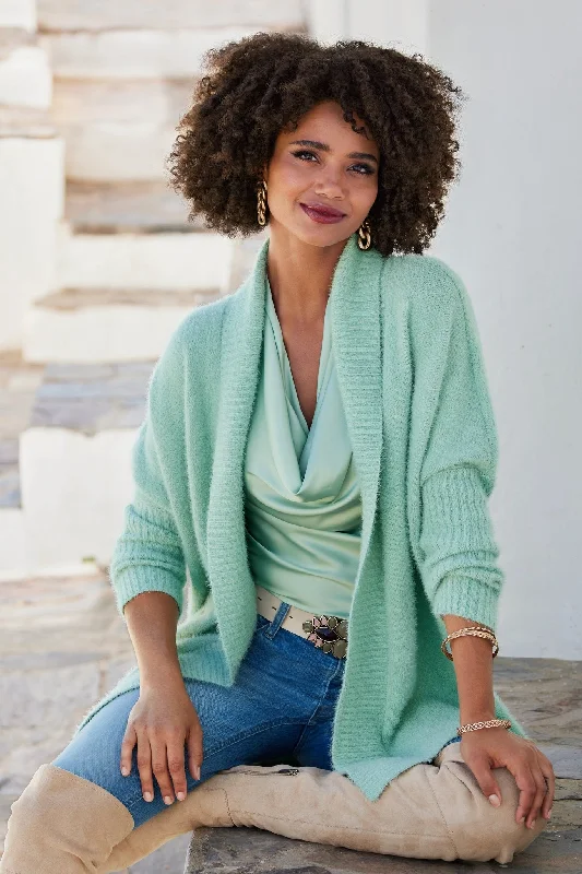 While Supplies Last Plush Relaxed Cardigan Sage