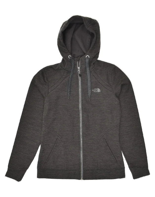 Price Slash THE NORTH FACE Womens Zip Hoodie Sweater UK 10 Small Grey Polyester