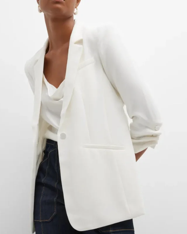 Instant Discount "Khloe Crepe Ruched" Blazer