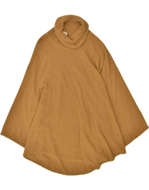 New Markdowns VINTAGE Womens Poncho Jumper One Size Beige Wool