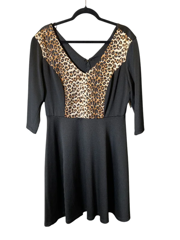 Early Access Dress Casual Short By Clothes Mentor In Animal Print, Size: 1x