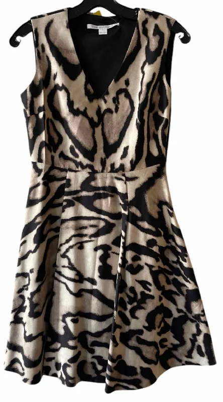 Fantastic Offers diane von furstenberg black and beige Size 2 Dress
