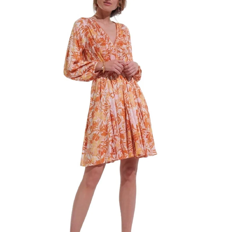 Today's Special Anabelle Mini Dress In Gold Orchid