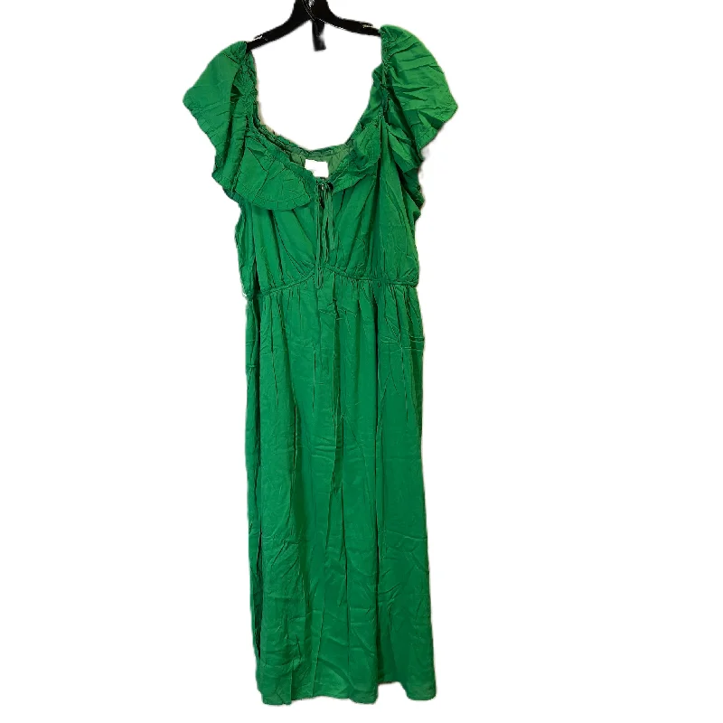 Stock Up and Save Dress Casual Maxi By Andree By Unit In Green, Size: 1x