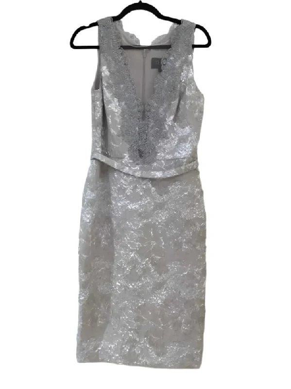 Don't Wait Theia Silver Size 8 Dress