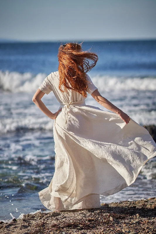 Savings Alert Summer Linen Wedding Dress