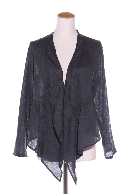 Savings Spectacular EB & IVE - Ruffle trim linen crop jacket! 10-12